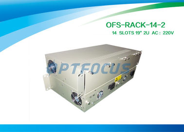 19 Inch Rack mount  Fiber Media Converter 2U 14 Slots Dual Power Supply with 4 Fans Stand Alone