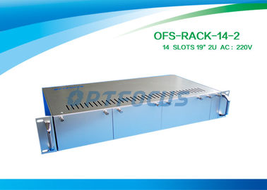 19 Inch Rack mount  Fiber Media Converter 2U 14 Slots Dual Power Supply with 4 Fans Stand Alone
