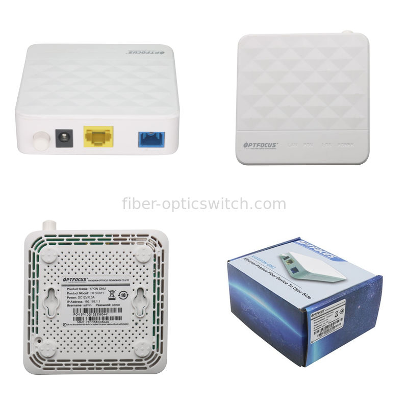 1 Pon Zte Chipset Epon GPON OLT ONU Modem 12V 0.5A For Fiber Optic Network Router
